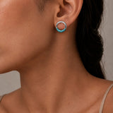 HELIX ENAMEL ARC STUD EARRINGS