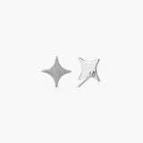 ASTER FOUR-POINT STAR STUD EARRINGS