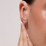 ASTER FOUR-POINT STAR STUD EARRINGS