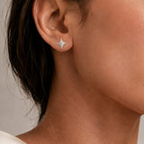 ASTER FOUR-POINT STAR STUD EARRINGS