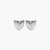 CARVED HEART STUD EARRINGS
