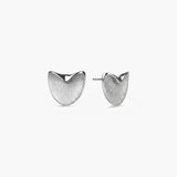 CARVED HEART STUD EARRINGS