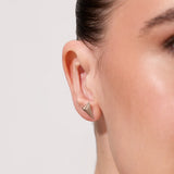 FLIPPED ANGULAR STUD EARRINGS