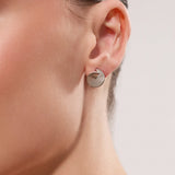 WILDFLOWER CURVED DISC STUD EARRINGS