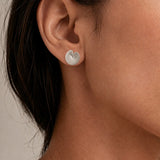 WILDFLOWER CURVED DISC STUD EARRINGS
