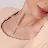 NOCTILUCE GEMSTONE DROP NECKLACE