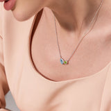 STARLIGHT GEMSTONE DUO NECKLACE