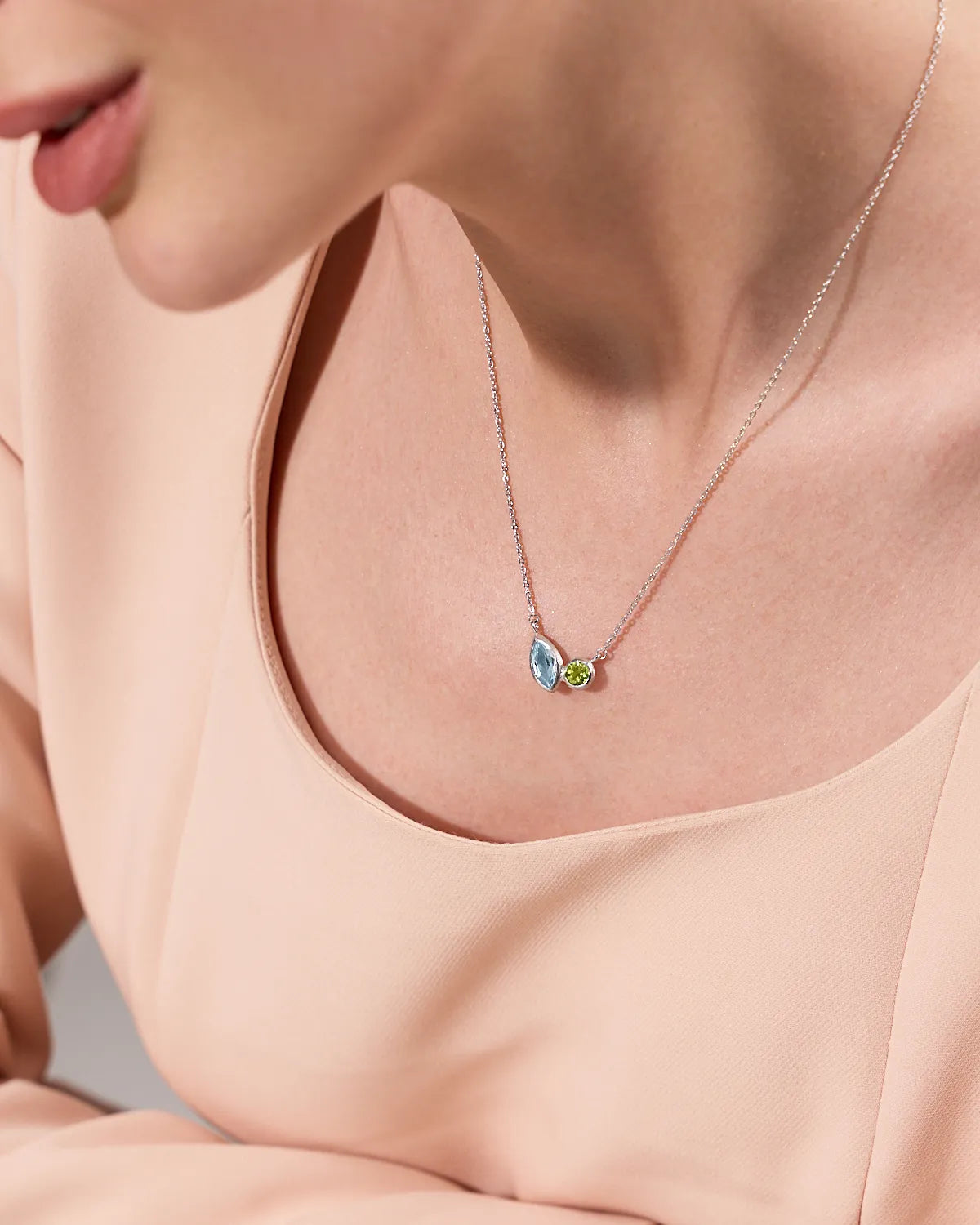 STARLIGHT GEMSTONE DUO NECKLACE