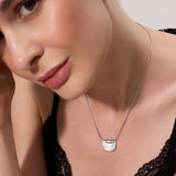 CONTOUR FOLDED CRESCENT NECKLACE