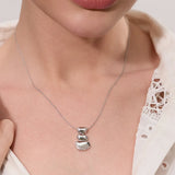 CELESTE PAVÈ PEBBLE NECKLACE