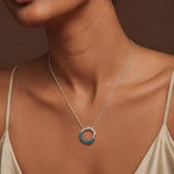 HELIX ENAMEL ARC PENDANT
