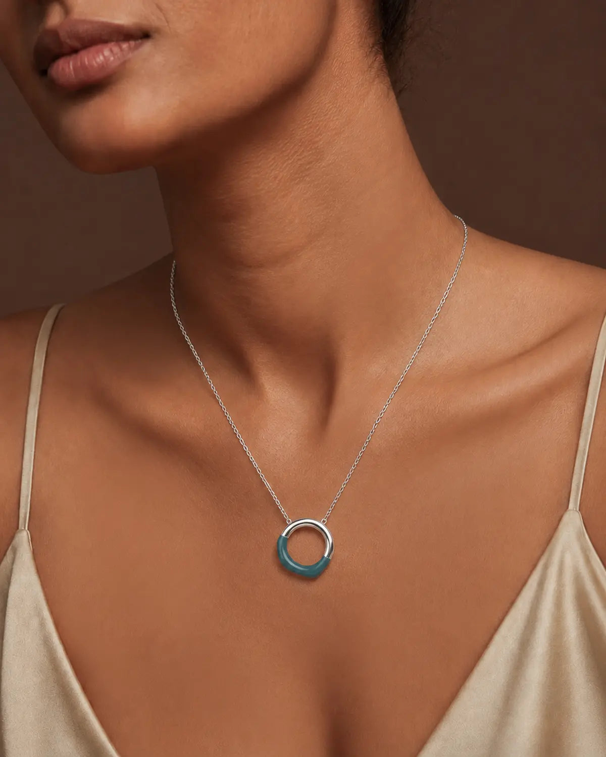 HELIX ENAMEL ARC PENDANT
