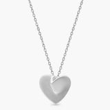 PLEATED HEART PENDANT
