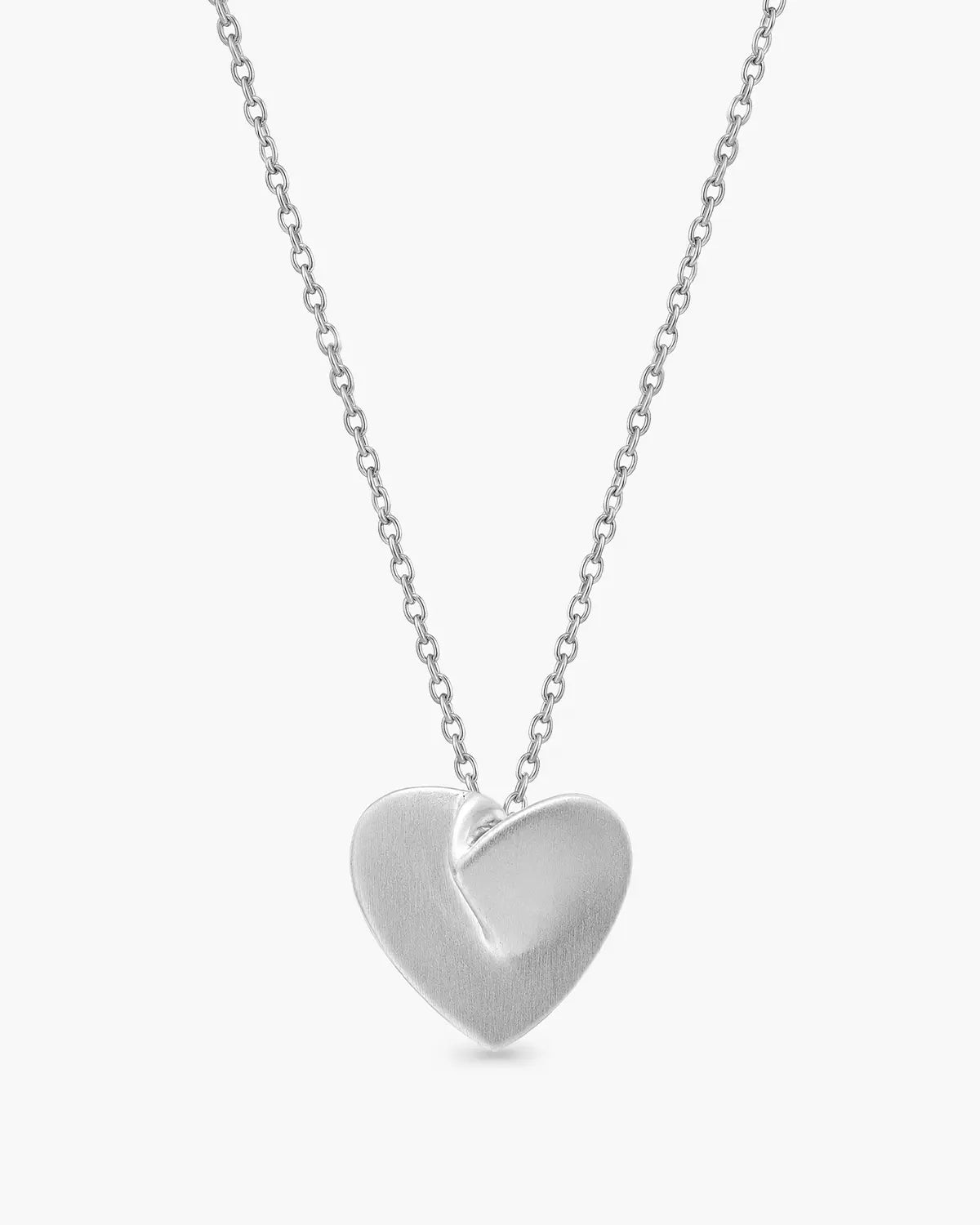 PLEATED HEART PENDANT