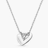 PLEATED HEART PENDANT