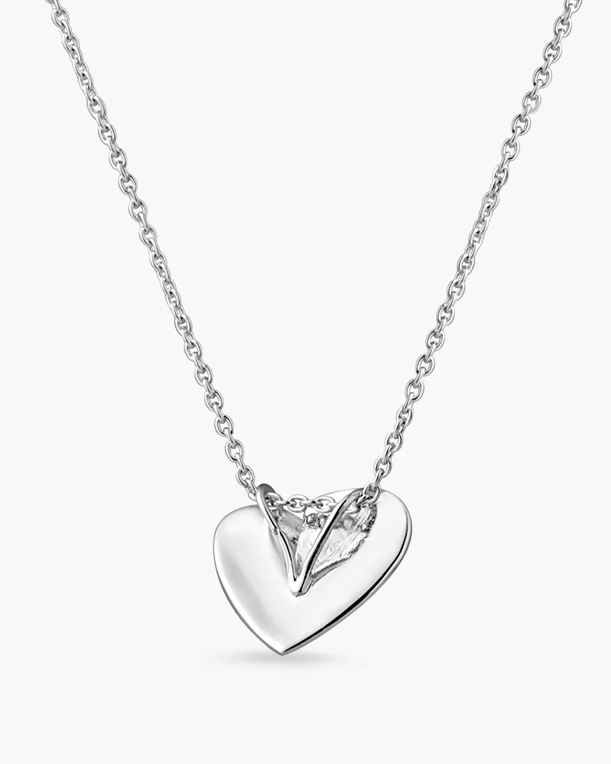 PLEATED HEART PENDANT