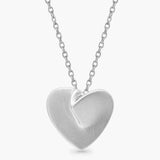 PLEATED HEART NECKLACE
