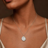 WILDFLOWER CURVED DISC PENDANT