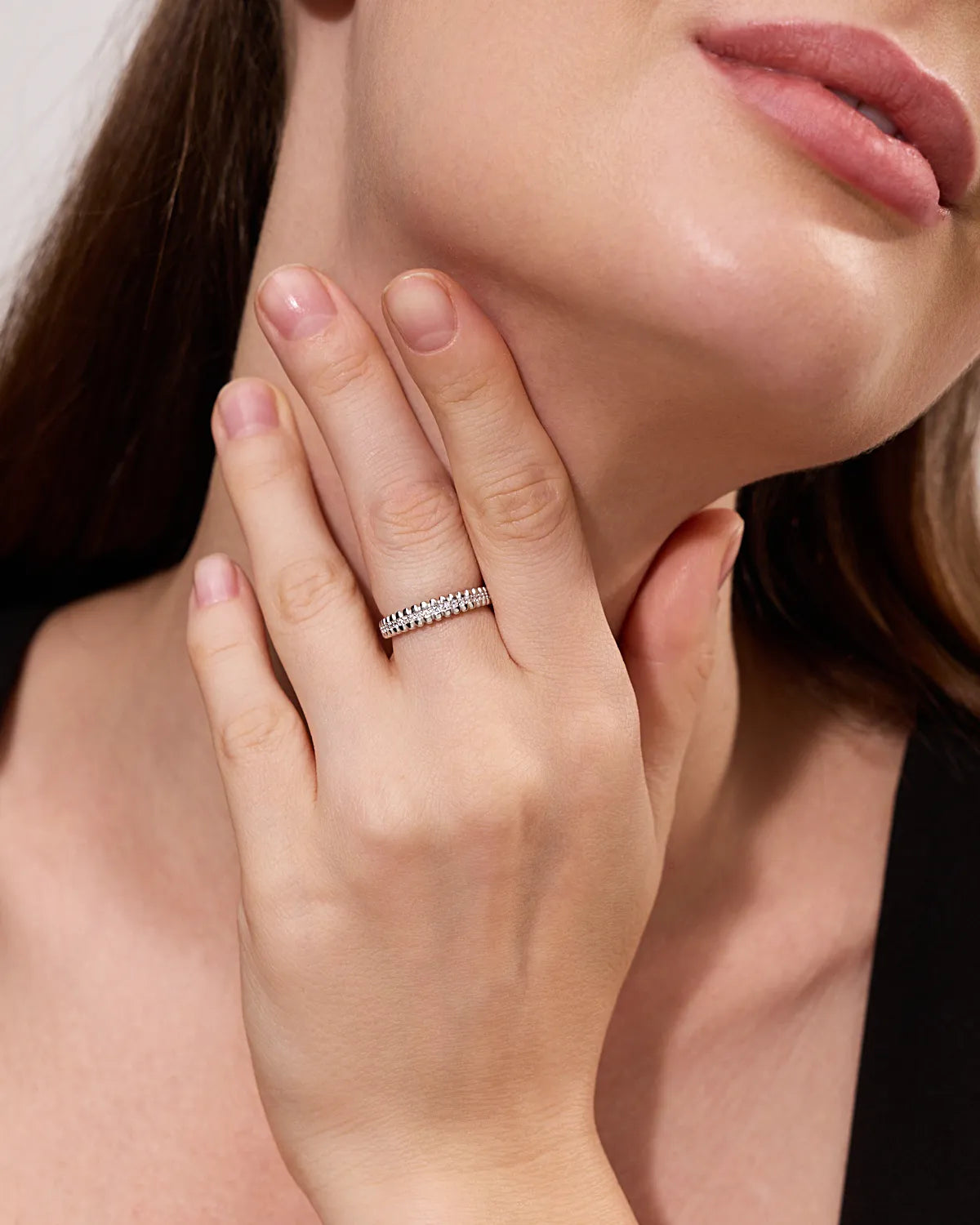 ETERNA PAVÈ BEADED BAND RING