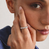 BEADED CRYSTAL BAND RING