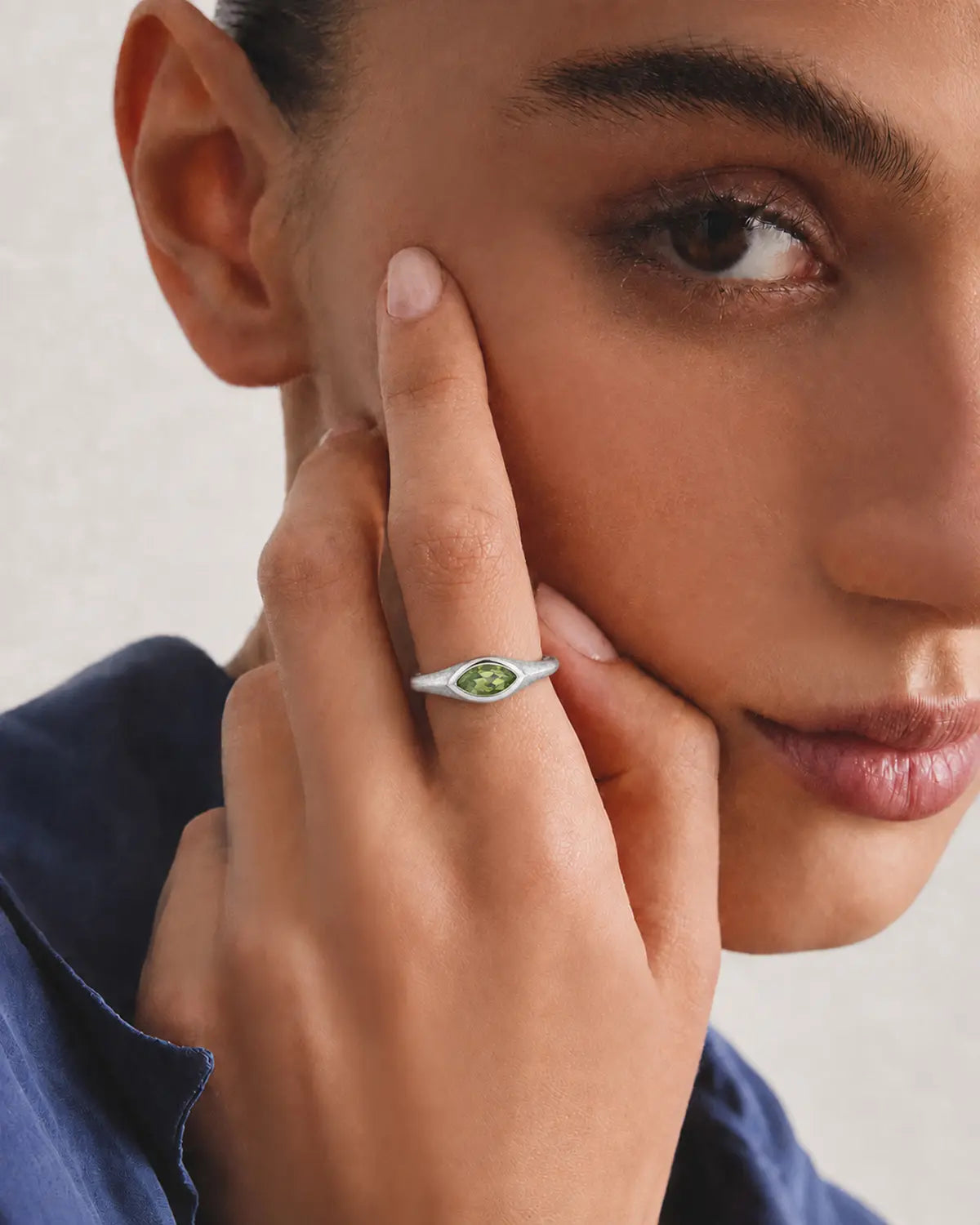LUCENCE PERIDOT MARQUISE RING