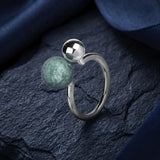 VOLUTE AMAZONITE SPHERE RING