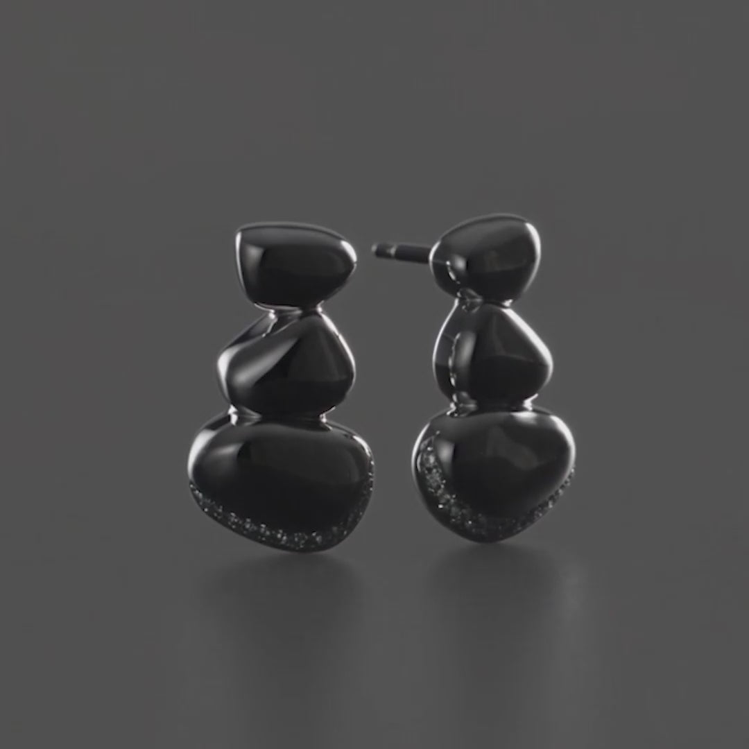 CELESTE PAVÈ PEBBLE STUD EARRINGS