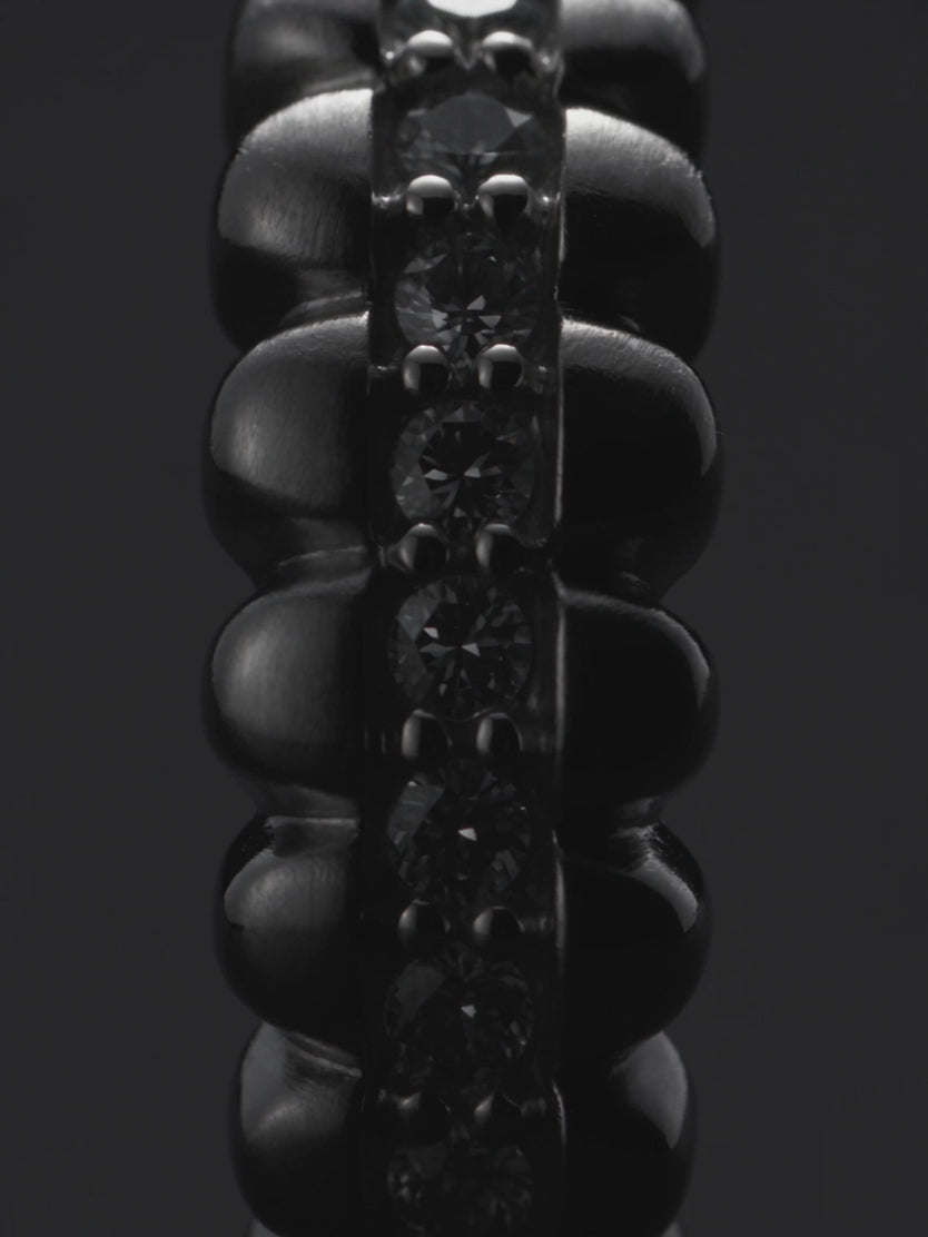 ETERNA PAVÈ BEADED HOOP EARRINGS